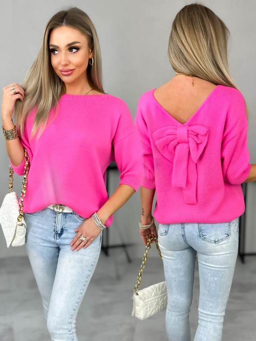 Sweter Delis Różowy