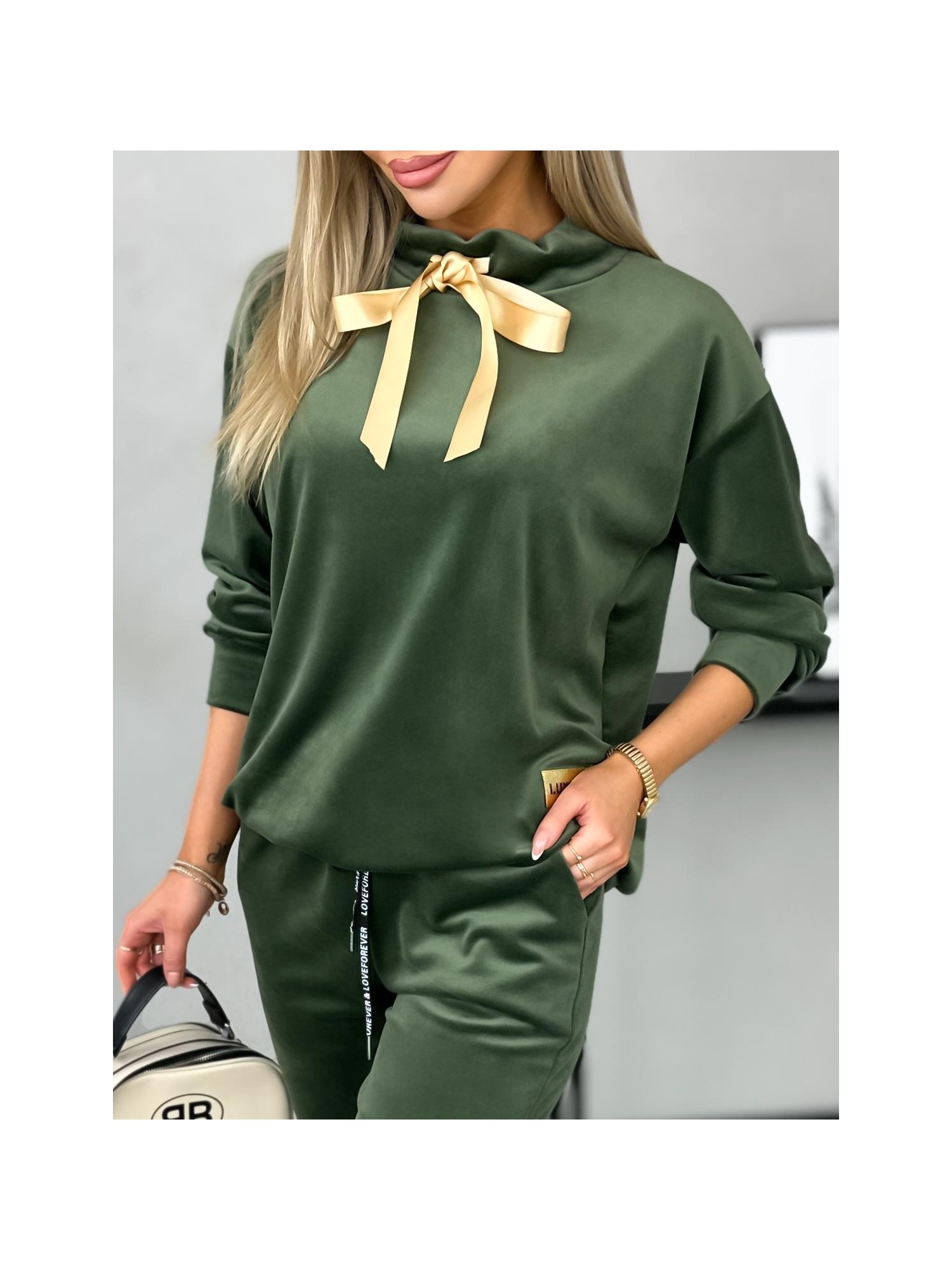 Dres Welurowy Margo Khaki