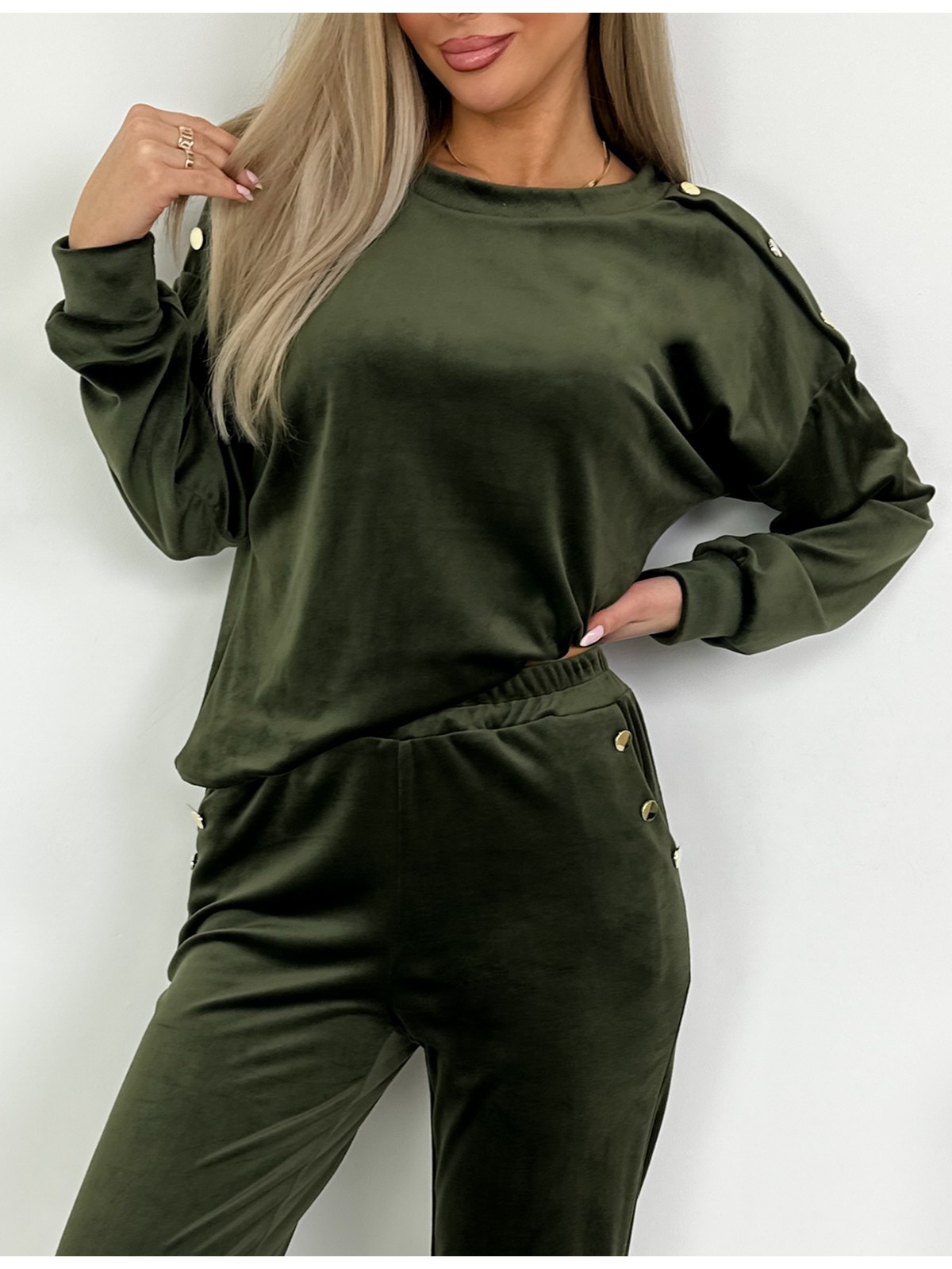 Dres Welurowy Mardi Khaki