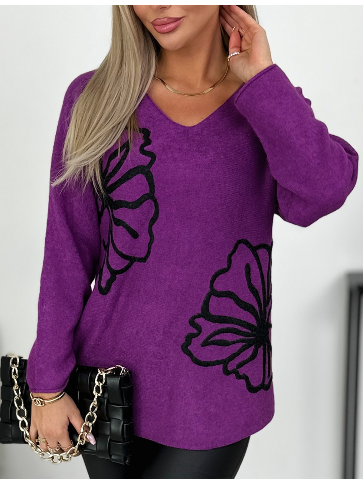 Sweter Decona Fioletowy