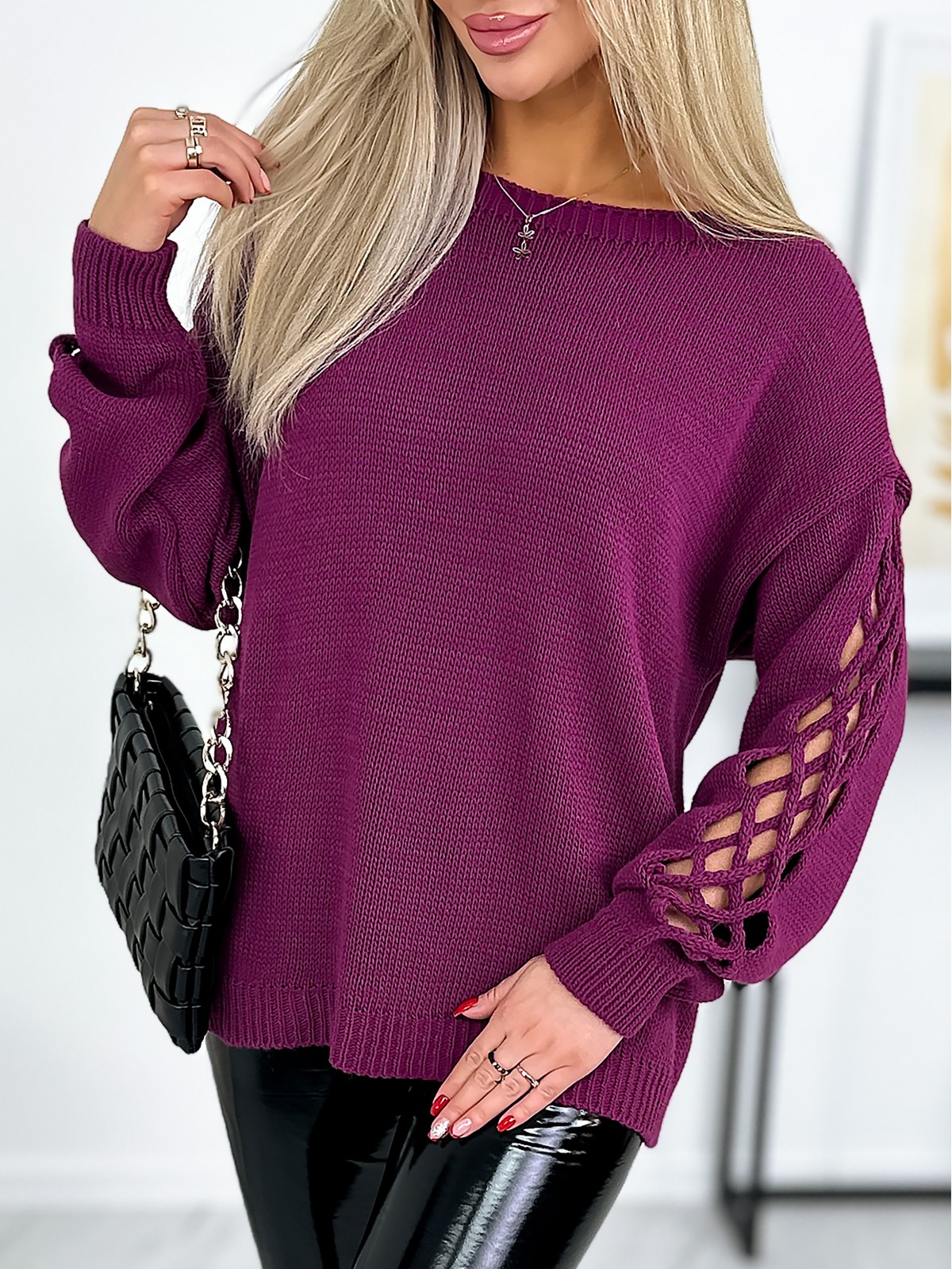 Sweter Cavo Purpurowy