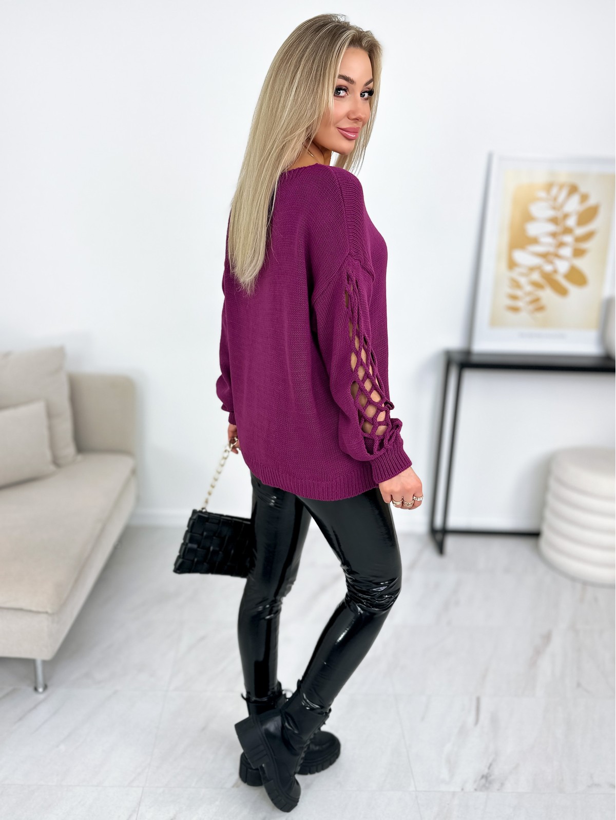 Sweter Cavo Purpurowy