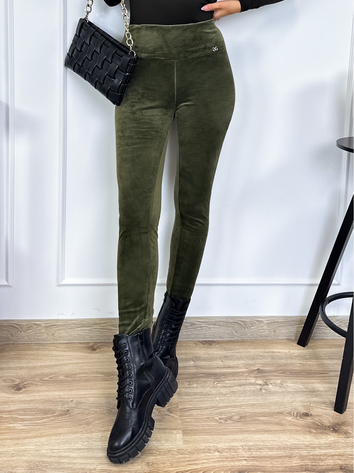 Legginsy Welurowe Tino Khaki