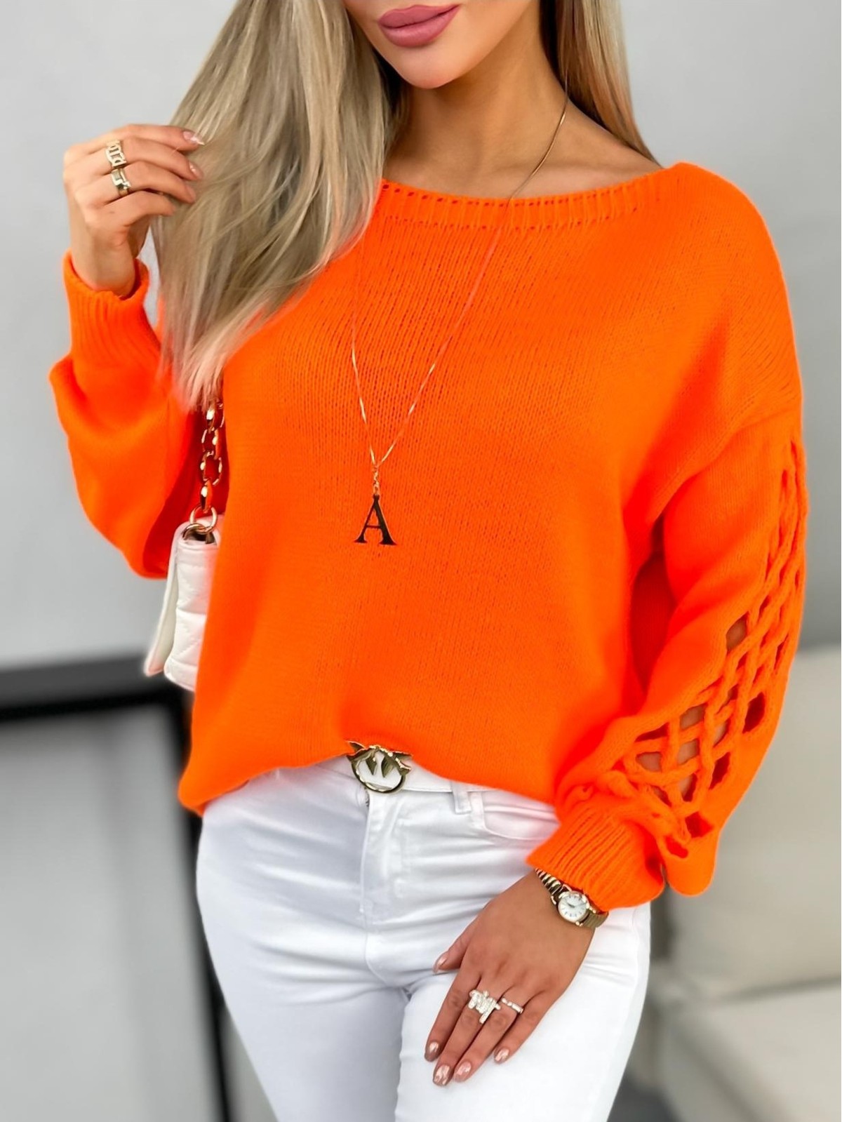 Sweter Cavo Neon Pomarańcz