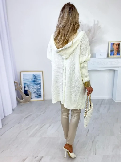 Sweter Long Marcela Kremowy