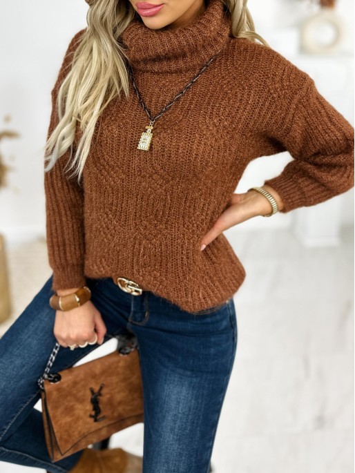 Sweter Lidot Brązowy