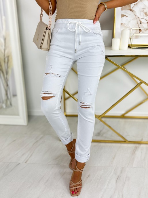 Spodnie Jeansowe Gerris Białe