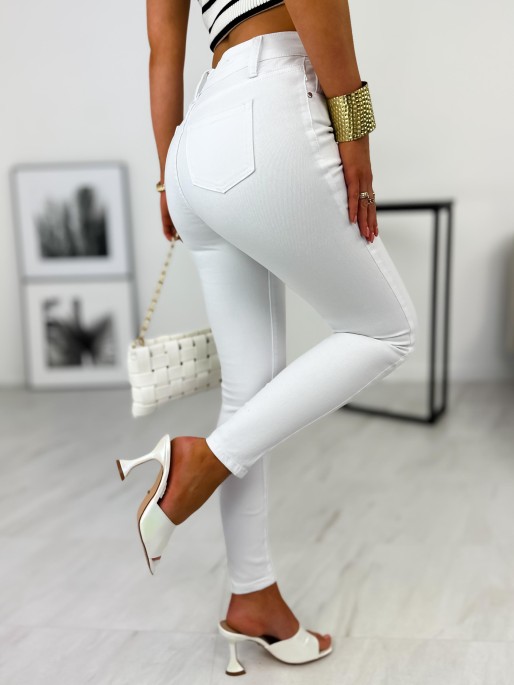 Spodnie Jeansowe Avril Białe