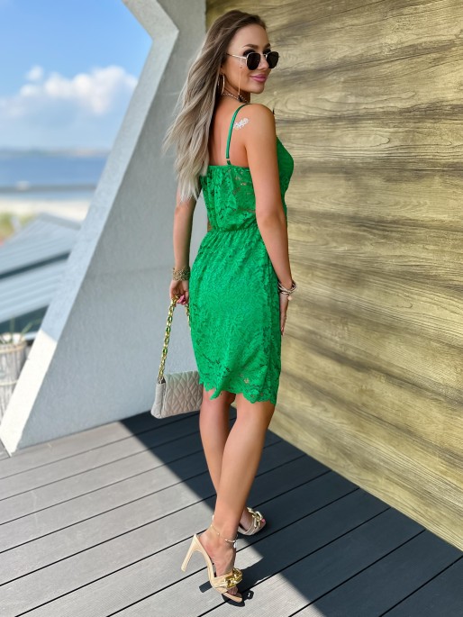 Sukienka Koronkowa Savia Zielona