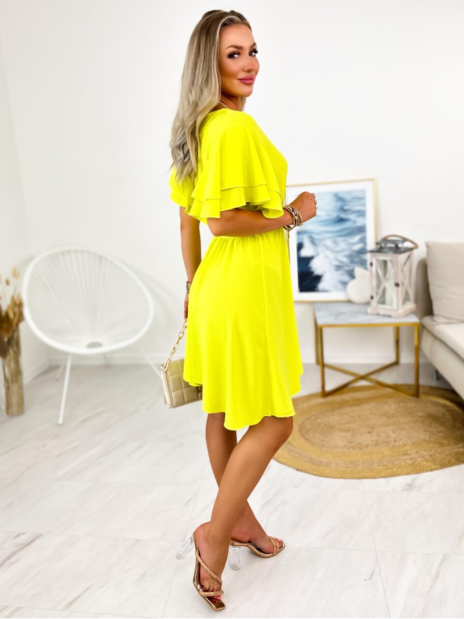 Sukienka Aurina Neon Żółty
