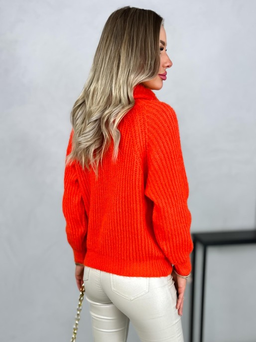 Sweter z Golfem Harison Pomarańczowy