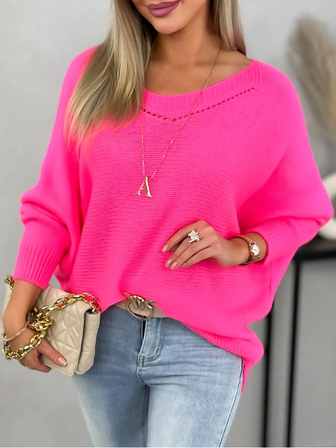 Sweter Malahi Neon Róż