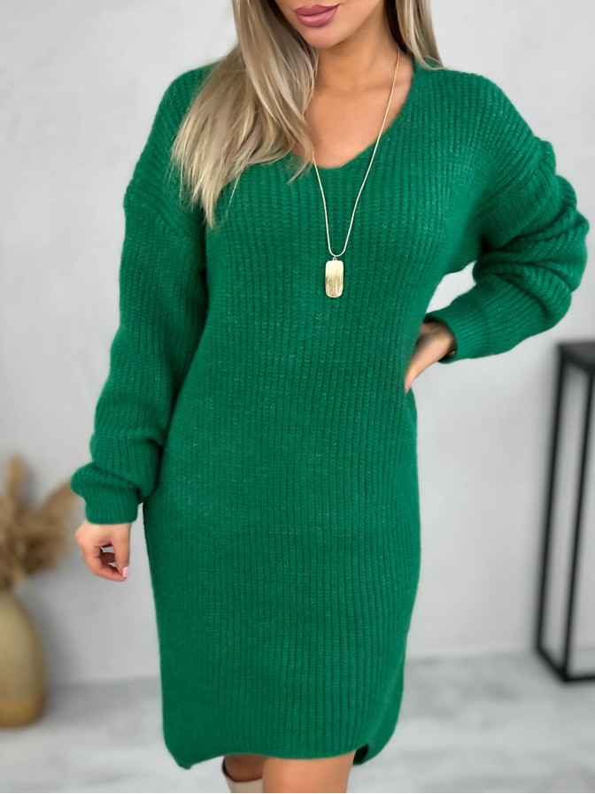 Sukienka Sweterkowa Tisti Zielona