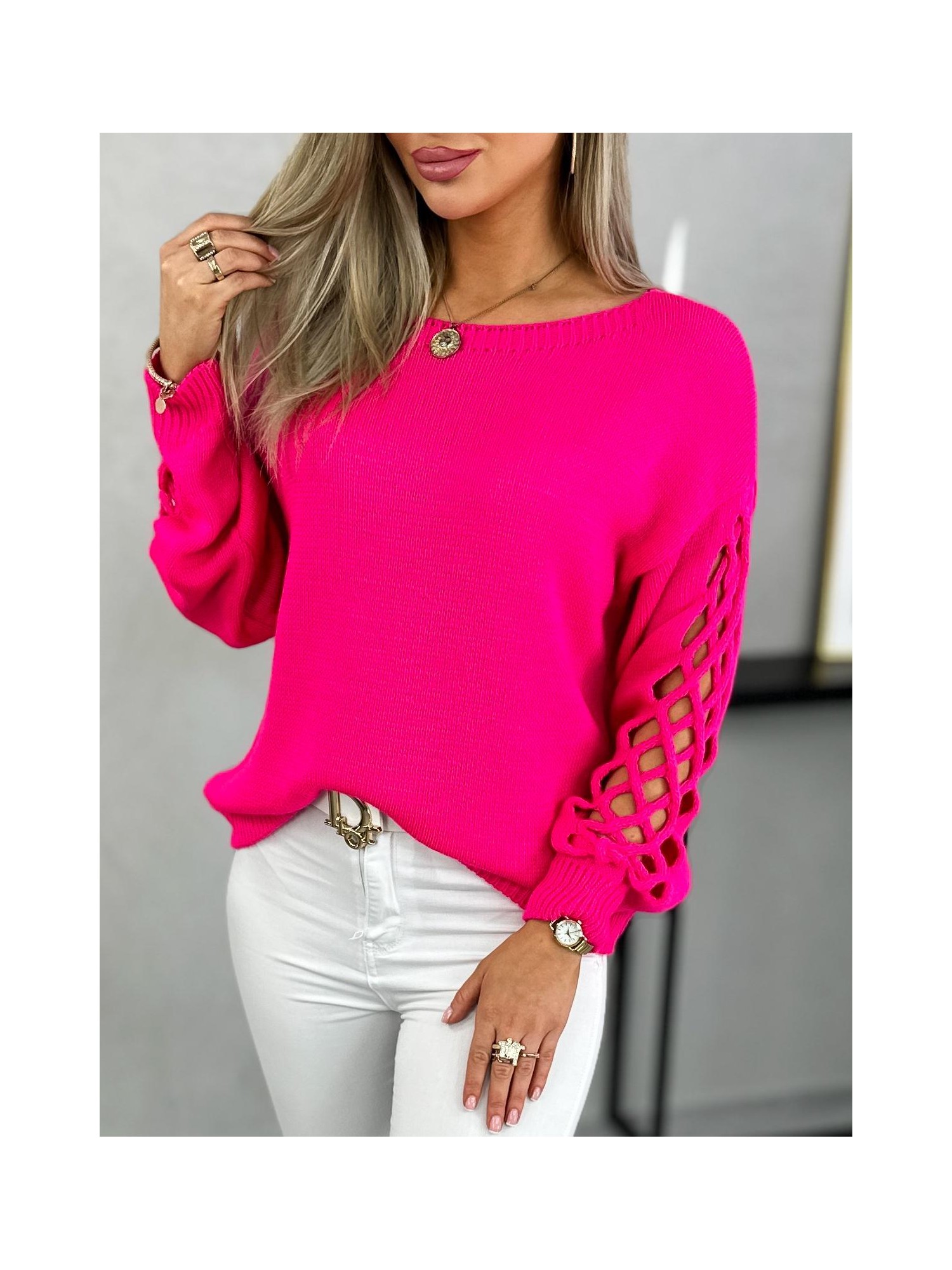 Sweter Cavo Neon Róż