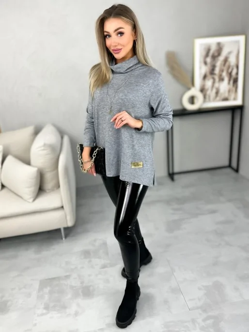 Sweter Golf Salonii Szary