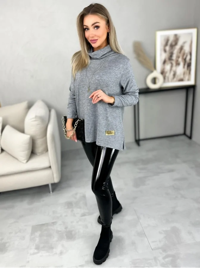 Sweter Golf Salonii Szary