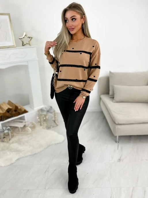 Sweter Lovia Camelowy