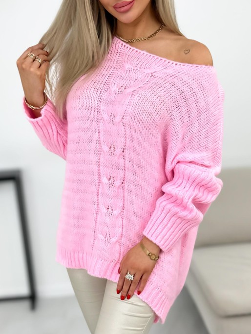 Sweter  Ligo Różowy